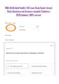 WGU D446 Adult Health 2 OA Exam Study Guide &vert; Actual Study Questions and Answers complete Solutions &vert; 2026 Updates &vert; 100&percnt; correct