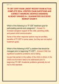 TF-CBT CERT EXAM &vert;&vert; MOST RECENT EXAM ACTUAL  COMPLETE REAL VERIFIED EXAM QUESTIONS AND  CORRECT ANSWERS &lpar;VERIFIED ANSWERS&rpar;  ALREADY GRADED A&plus; &vert; GUARANTEED SUCCESS&excl;&excl;  NEWEST EXAM&excl;&excl;&excl;&excl; 