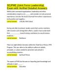 SEJPME &lpar;Joint Force Leadership&rpar; Exam with Verified Detailed Answers&period;docx