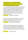 SEJPME Mod 2- National Military Command Structure Post Test Exam with Verified Detailed Answers&period;docx