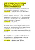 SEJPME Mod 4- Range of Military Operations Pre Test Exam with Verified Detailed Answers&period;docx