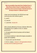 Web Accessibility Specialist Quiz &vert;Verified Exam &vert;&vert;  Most Recent Exam Actual Complete Real Exam  Questions And Correct Answers &lpar;Verified Answers&rpar;  Already Graded A&plus; &vert;&vert;Newest Exam&excl;&excl;&excl;