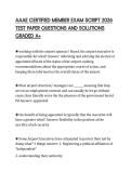 AAAE CERTIFIED MEMBER EXAM SCRIPT 2026 TEST PAPER QUESTIONS AND SOLUTIONS GRADED A&plus;