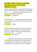 SEJPME-US001-05 Range of Military Operations Exam with Verified Detailed Answers&period;docx