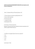 ALPHA PHI ALPHA RISK MANAGEMENT EXAM 200 Practice Questions with  Answers & Explanations 