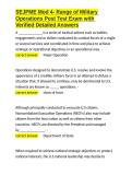 SEJPME Mod 4- Range of Military Operations Post Test Exam with Verified Detailed Answers&period;docx