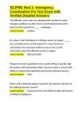 SEJPME Mod 3- Interagency Coordination Pre Test Exam with Verified Detailed Answers&period;docx