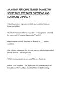 AAAI-ISMA PERSONAL TRAINER EXAM EXAM SCRIPT 2026 TEST PAPER QUESTIONS AND SOLUTIONS GRADED A&plus;
