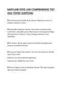 MARYLAND STATE LAW COMPREHENSIVE TEST 2026 TESTED QUESTIONS
