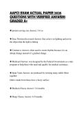 AAFCS EXAM ACTUAL PAPER 2026 QUESTIONS WITH VERIFIED ANSWERS GRADED A&plus;
