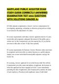 MARYLAND PUBLIC ADJUSTER EXAM STUDY GUIDE CORRECTLY ANSWERED EXAMINATION TEST 2026 QUESTIONS WITH SOLUTIONS GRADED A&plus;
