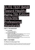 Elite Geriatric Nursing Test Bank for Toward Healthy Aging 11th Edition &lpar;2026&sol;2027&rpar;