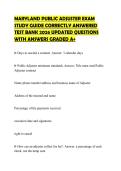 MARYLAND PUBLIC ADJUSTER EXAM STUDY GUIDE CORRECTLY ANSWERED TEST BANK 2026 UPDATED QUESTIONS WITH ANSWERS GRADED A&plus;