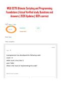 WGU D278 Ultimate Scripting and Programming Foundations &vert; Actual Verified study Questions and Answers &vert; 2026 Updates &vert; 100&percnt; correct