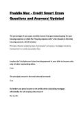 Freddie Mac - Credit Smart Exam Questions and Answers&vert; Updated