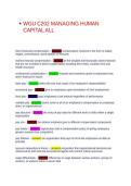 &bull;&Tab;WGU C202 MANAGING HUMAN CAPITAL ALL