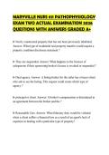 MARYVILLE NURS 611 PATHOPHYSIOLOGY EXAM TWO ACTUAL EXAMINATION 2026 QUESTIONS WITH ANSWERS GRADED A&plus;