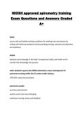NIOSH approved spirometry training Exam Questions and Answers Graded A&plus;
