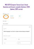 WGU D278 Computer Science Exam &vert; Actual Questions and Answers complete Solutions &vert; 2026 Updates &vert; 100&percnt; correct