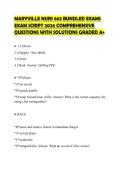 MARYVILLE NURS 663 BUNDLED EXAMS EXAM SCRIPT 2026 COMPREHENSIVE QUESTIONS WITH SOLUTIONS GRADED A&plus;