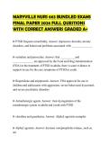 MARYVILLE NURS 663 BUNDLED EXAMS FINAL PAPER 2026 FULL QUESTIONS WITH CORRECT ANSWERS GRADED A&plus;