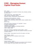 C202 - Managing Human Capital Final Exam