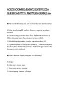ACEDS COMPREHENSIVE REVIEW 2026 QUESTIONS WITH ANSWERS GRADED A&plus;