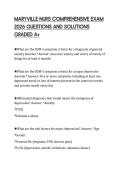 MARYVILLE NURS COMPREHENSIVE EXAM 2026 QUESTIONS AND SOLUTIONS GRADED A&plus;