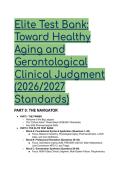 Elite Gerontological Nursing Test Bank &vert; Toward Healthy Aging 11th Edition &vert; 2026&sol;2027 NGN Standards