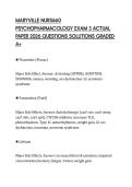 MARYVILLE NURS660 PSYCHOPHARMACOLOGY EXAM 3 ACTUAL PAPER 2026 QUESTIONS SOLUTIONS GRADED A&plus;