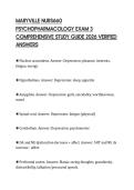 MARYVILLE NURS660 PSYCHOPHARMACOLOGY EXAM 3 COMPREHENSIVE STUDY GUIDE 2026 VERIFIED ANSWERS