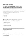 MARYVILLE NURS660 PSYCHOPHARMACOLOGY EXAM 3 FINAL SCRIPT 2026 COMPLETE SOLUTION SET