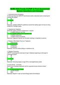 NURS 5434 Family III &lpar;FNP 3&rpar; Final Assessment Review Questions and Answers&vert;Accurate&vert;Verified