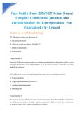 Face Reality Exam 2026&sol;2027 Actual Exam &vert; Complete Certification Questions and Verified Answers for Acne Specialists &vert; Pass Guaranteed - A&plus; Graded