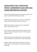 MASSACHUSETTS MAP CERTIFICATION PRETEST COMPREHENSIVE EXAM SCRIPT 2026 SOLVED QUESTIONS FULL SOLUTION