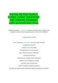 Nursing 155 final Hondros EXAMA LATEST QUESTIONS AND VERIFIED ANSWERS 100- GUARANTEED PASS&period;