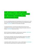 Hondros Nur 155 exam 1 LATEST QUESTIONS AND VERIFIED ANSWERS 100- GUARANTEED PASS&period;