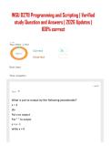 WGU D278 Programming and Scripting &vert; Verified study Question and Answers &vert; 2026 Updates &vert; 100&percnt; correct