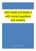 MVU NURS 629 EXAM 4 with correct questions and well explained answers