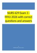 NURS 629 Exam 3 - MVU 2026 with correct questions and well explained answers&period;