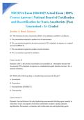 NBCRNA Exam 2026&sol;2027 Actual Exam &vert; 100&percnt; Correct Answers &vert; National Board of Certification and Recertification for Nurse Anesthetists &vert; Pass Guaranteed - A&plus; Graded