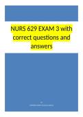 NURS 629 EXAM 3 with correct questions and answers