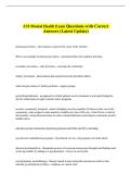 ATI Mental Health Exam Questions with Correct  Answers &lpar;Latest Update&rpar; 