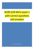 NURS 629 MVU exam 1 with correct questions and well explained answers