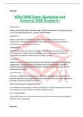 WGU D658 Exam &vert;Questions and Answers&vert; 2026 Graded A&plus;