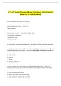 ATI RN Medical Surgical Exam Questions with Correct  Answers &lpar;Latest Update&rpar; 