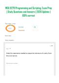 WGU D278 Programming and Scripting&comma; Exam Prep &vert; Study Questions and Answers &vert; 2026 Updates &vert; 100&percnt; correct