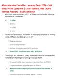 Alberta Master Electrician Licensing Exam 2026 &ndash; 163  Most Tested Questions &vert; Latest Update 2026 &vert; 100&percnt;  Verified Answers &vert; Real Exam Prep