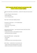 ATI Community Health Nursing Exam Questions with  Correct Answers &lpar;Latest Update&rpar;