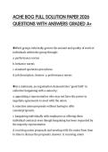 ACHE BOG FULL SOLUTION PAPER 2026 QUESTIONS WITH ANSWERS GRADED A&plus;